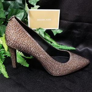 brown glitter heels